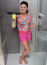 32 Year Old Brunette Olivia Gets Herself Hot And Wet In The Shower